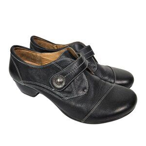Taos Rhumba Black Leather Cap Toe Comfort Low Heel Pump Bootie/Shootie 10